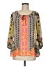 Valerie Stevens 100% Polyester Orange 3/4 Sleeve Blouse Size M - photo 1