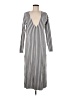 rus Stripes Gray Casual Dress Size M - photo 1