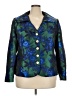 EY Boutique 100% Polyester Floral Blue Blazer Size 22 - photo 1