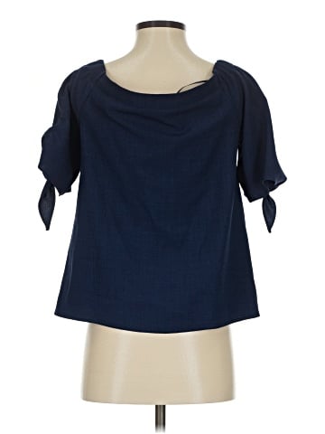 Olivia Grey Short Sleeve Blouse (view 2)