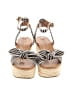 J.Crew Factory Store Stripes Silver Wedges Size 8 - photo 2