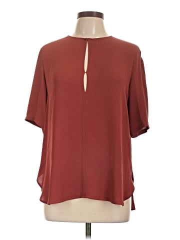 Theory Short Sleeve Silk Top (view 1)
