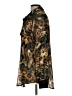 DKNY Animal Print Brown Long Sleeve Blouse Size L - photo 5