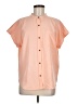 Lands' End Solid Orange Short Sleeve Blouse Size M - photo 1