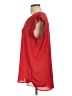 Pleione 100% Polyester Red Short Sleeve Blouse Size L - photo 5