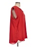Pleione 100% Polyester Red Short Sleeve Blouse Size L - photo 4