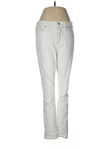 Madewell 9" Mid-Rise Skinny Crop Jeans in Pure White (view 1)