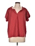Dylan 100% Cotton Red Short Sleeve Blouse Size L - photo 1