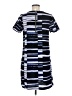 Signature 100% Polyester Graphic Blue Casual Dress Size M - photo 2