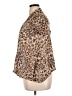 AGB Animal Print Tan Short Sleeve Blouse Size XL - photo 5