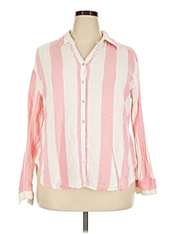 Lane Bryant 3/4 Sleeve Button-Down Shirt (view 1)