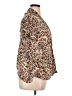 AGB Animal Print Tan Short Sleeve Blouse Size XL - photo 4