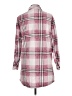 Just Be... 100% Polyester Plaid Pink Long Sleeve Blouse Size L - photo 2