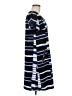 Signature 100% Polyester Graphic Blue Casual Dress Size M - photo 4