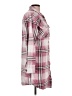 Just Be... 100% Polyester Plaid Pink Long Sleeve Blouse Size L - photo 4