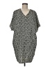 Chico's 100% Polyester Graphic Black Casual Dress Size Med (1) - photo 1