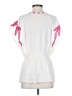 OndadeMar 100% Cotton White Short Sleeve Blouse Size S - photo 2