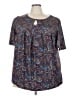 BLOOMCHIC Paisley Blue Short Sleeve Blouse Size 22 - 24 - photo 1
