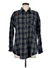 Shein 100% Polyester Plaid Blue Long Sleeve Blouse Size 6 - photo 1