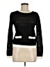 Jason Wu Stripes Color Block Black Long Sleeve Top Size M - photo 1
