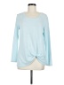 Green Envelope Blue Long Sleeve Top Size M - photo 1