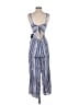 Express 100% Rayon Stripes Blue Jumpsuit Size XS - photo 2