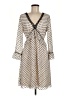 Max Studio 100% Polyester Polka Dots Tan Casual Dress Size M - photo 1