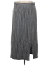 Ann Taylor LOFT Stripes Blue Gray Casual Skirt Size M - photo 1