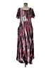 Unbranded 100% Polyester Print Burgundy Casual Dress Size M - photo 1