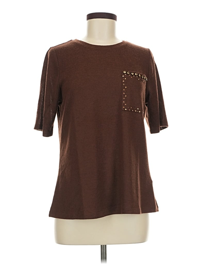 Pre-owned Dg^2 By Diane Gilman Short Sleeve T-shirt In Brown