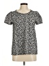 Anthropologie Animal Print Black Short Sleeve Top Size M - photo 1