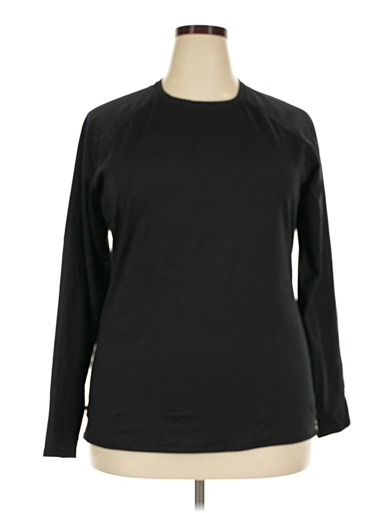 Pre-owned Cuddl Duds Cardigan Sweater In Black