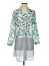 Roberta Roller Rabbit Blue Long Sleeve Button-Down Shirt Size S - photo 1