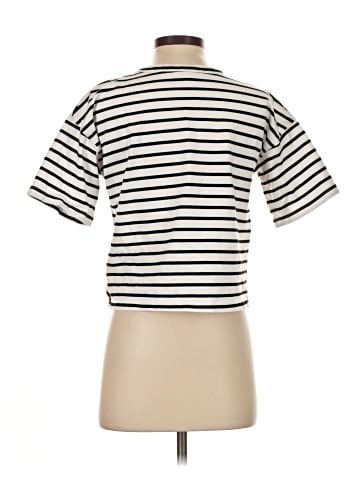 Madewell Everyday Boxy Crop Tee in Stripe (view 2)