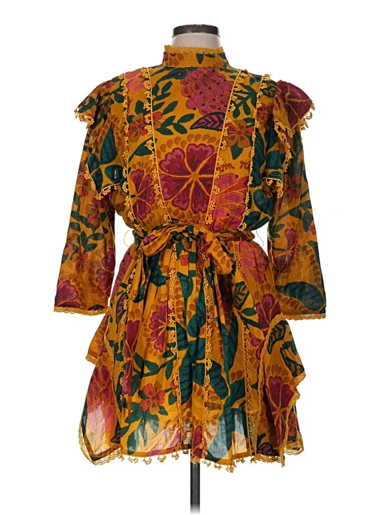 Pre-owned Farm Rio Cocktail Dress In Orange