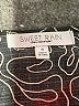 Sweet Rain Print Black Short Sleeve Blouse Size S - photo 7