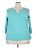 L.L.Bean 100% Cotton Teal 3/4 Sleeve Top Size 3X - photo 1