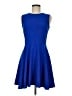 Diane von Furstenberg Solid Blue Cocktail Dress Size 6 - photo 1