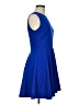 Diane von Furstenberg Solid Blue Cocktail Dress Size 6 - photo 4