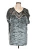 Soft Surroundings Silver Short Sleeve Top Size L - photo 1