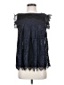 Max Studio Blue Sleeveless T-Shirt Size XS - photo 1