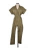 MIOU MUSE 100% Cotton Solid Green Jumpsuit Size S - photo 1