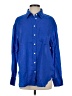 Gap 100% Linen Blue Long Sleeve Button-Down Shirt Size S - photo 1