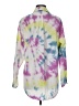 Van Heusen Tie-dye Purple Long Sleeve Blouse Size M - photo 2
