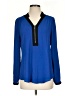 NY Collection 100% Polyester Blue Long Sleeve Blouse Size S - photo 1