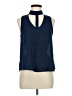 E&M Collection Blue Sleeveless Blouse Size M - photo 1