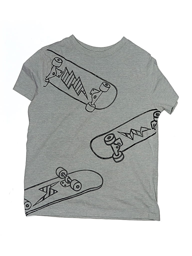 Pre-owned Cat & Jack Kids' Short Sleeve T-shirt In Gray