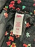 Justice 100% Rayon Floral Black Shorts Size 14 - photo 3