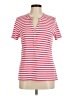 Calvin Klein Stripes Pink Short Sleeve Henley Size M - photo 1