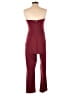 Express Solid Burgundy Jumpsuit Size 8 - photo 2